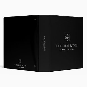 Real Estate Black Realtor Binder   Modern Listing 