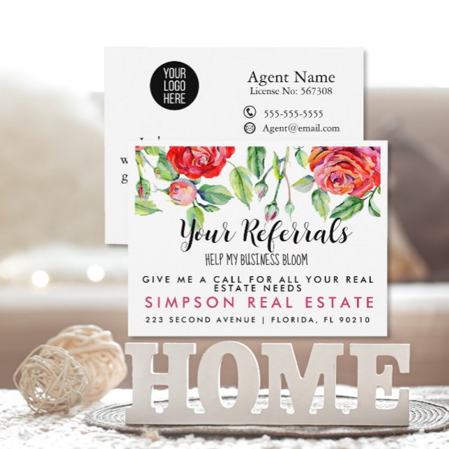 real estate BLOOM referrals Announcement Postcard (Creator Uploaded)