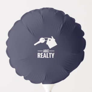 Real Estate Blue Logo Open House Balloon