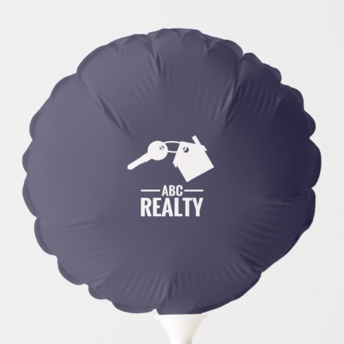 Real Estate Blue Logo Open House Balloon