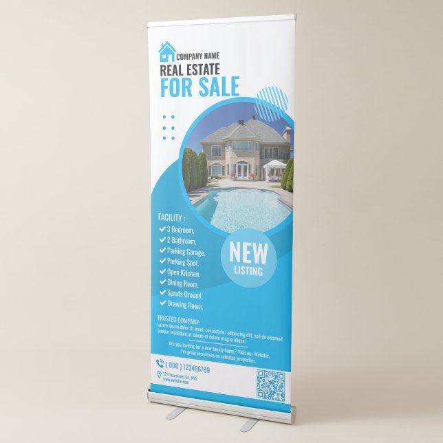 Real Estate - Blue Retractable Banner (3/4)
