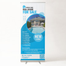 Real Estate - Blue Retractable Banner