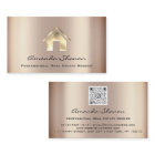 Real Estate Broker Agent Rose QR Code Business Car