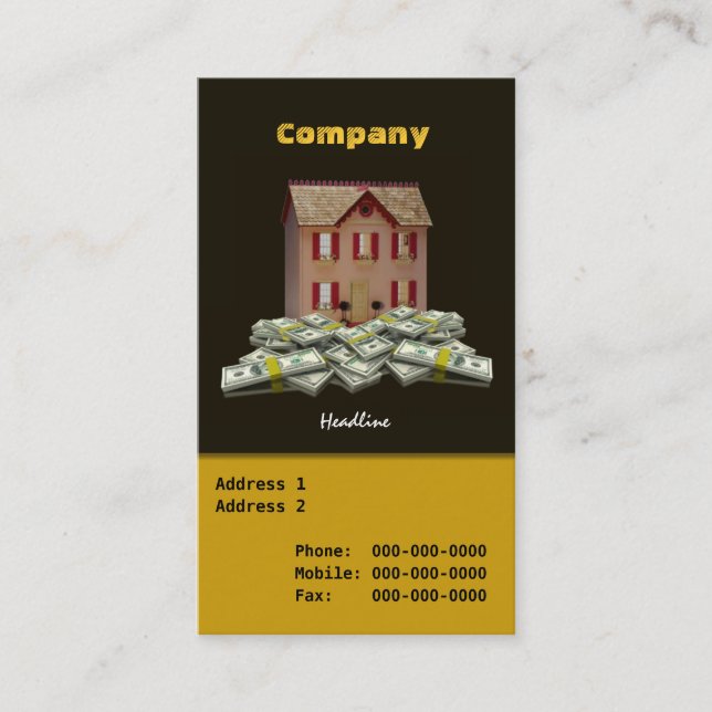 Real Estate Broker Business Card (Front)