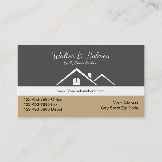 Real Estate Broker Business Card Zazzle Com