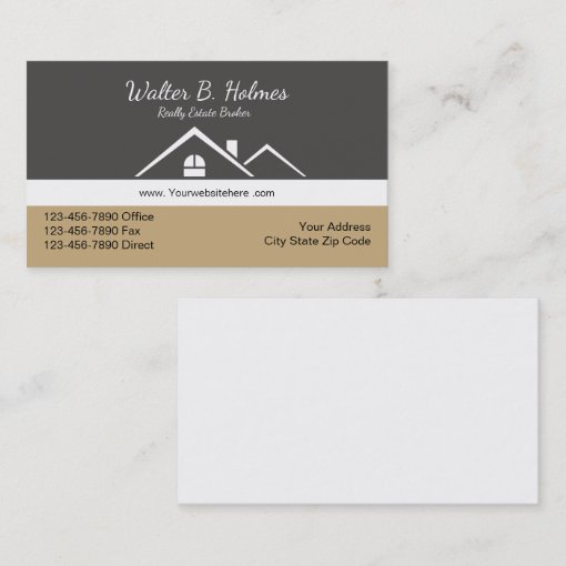 Real Estate Broker Business Card Zazzle