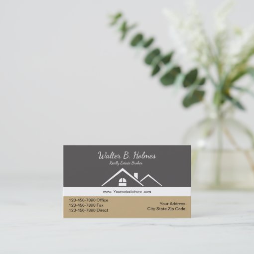 Real Estate Broker Business Card Zazzle