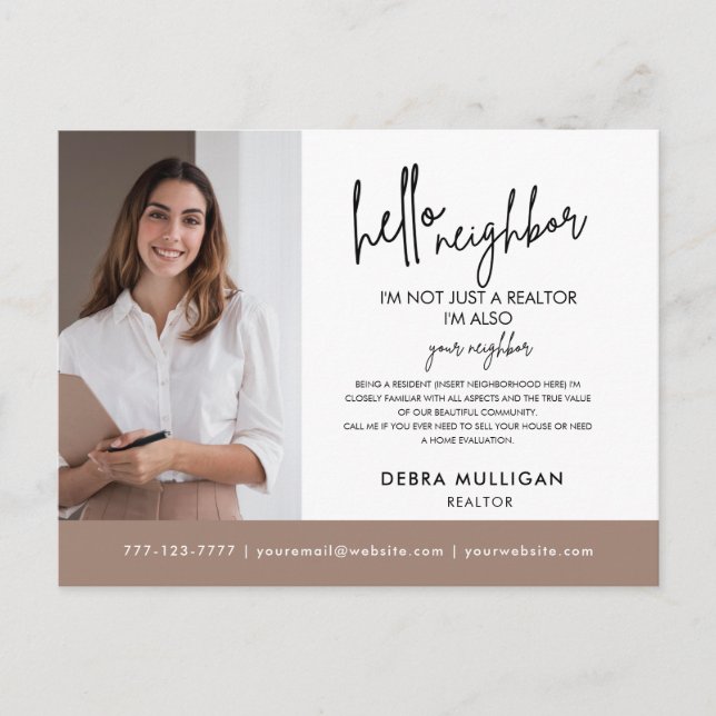 Real Estate Broker Modern Postcard (Front)