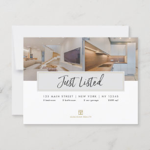 Real Estate Broker Modern Postcard - JUST LISTED