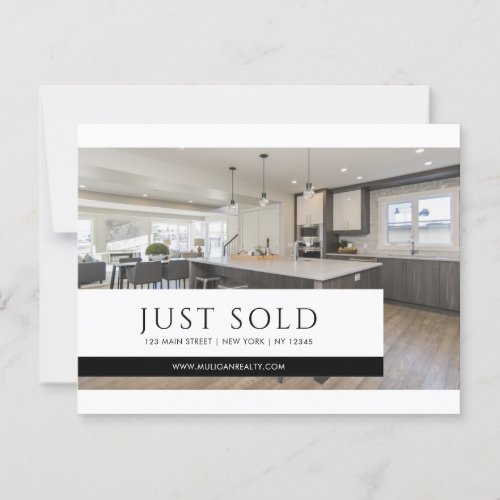 Real Estate Broker Modern Postcard _ JUST SOLD