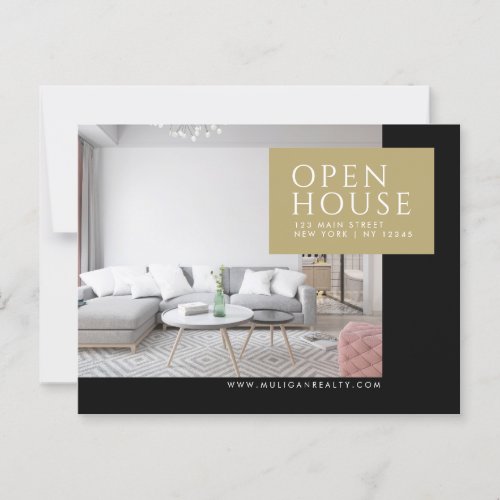 Real Estate Broker Modern Postcard _ OPEN HOUSE