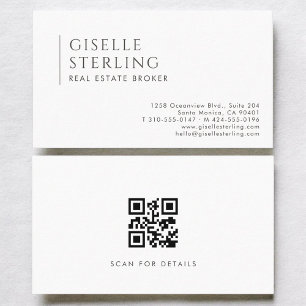 Real Estate Broker Modern Professional QR Code Business Card