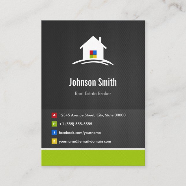Real Estate Broker - Premium Creative Innovative Business Card (Front)
