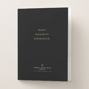 Real Estate Broker Presentation Pocket Teal