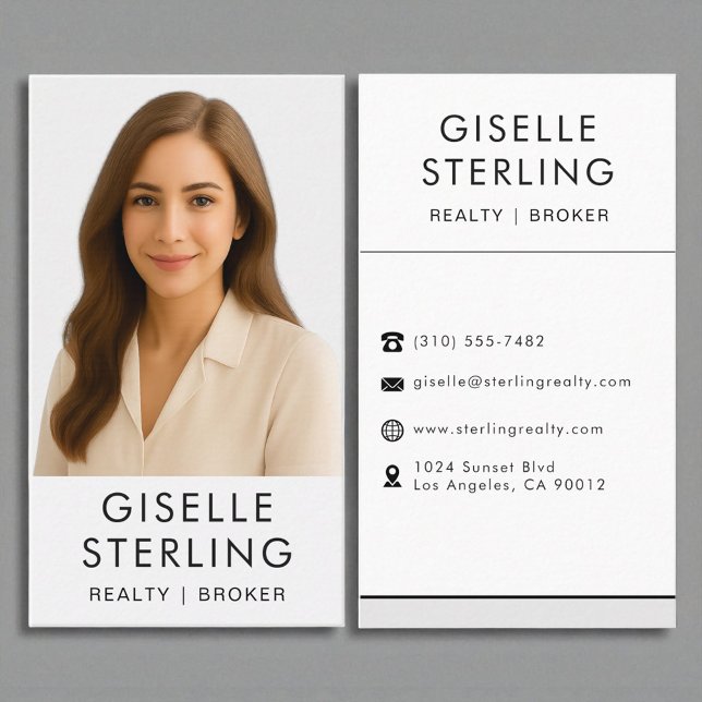 Real Estate Broker Professional Business Card (Creator Uploaded)