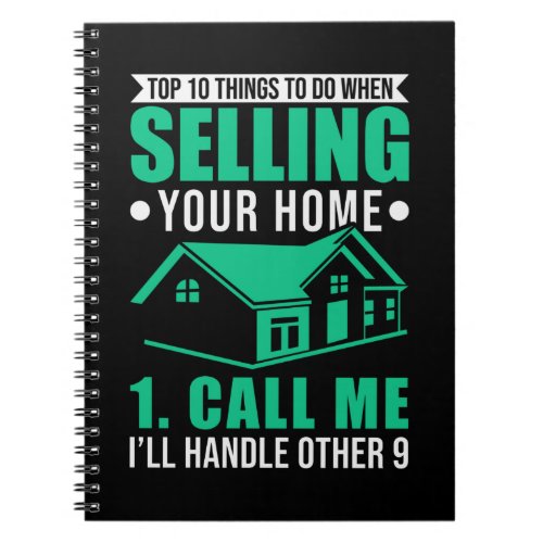 Real Estate Broker Property Funny Real Estate Agen Notebook