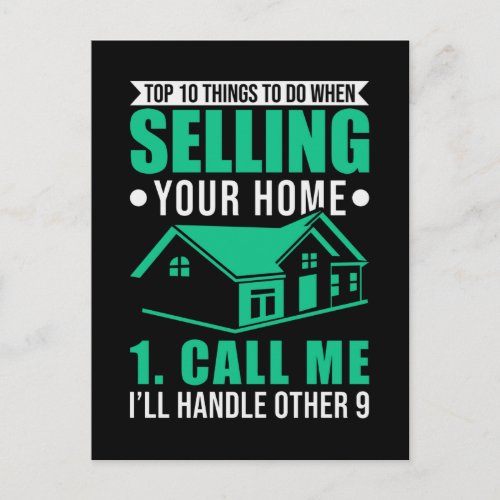 Real Estate Broker Property Funny Real Estate Agen Postcard