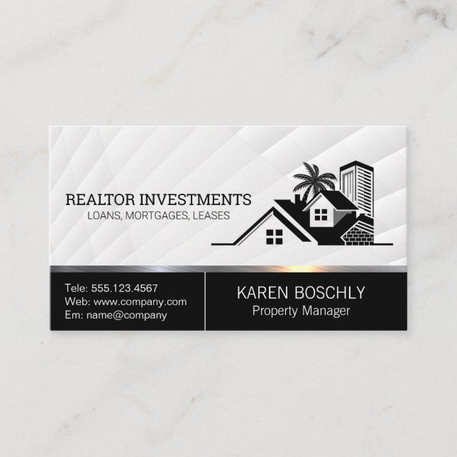Real Estate Buildings | Coastal Business Card (Front)