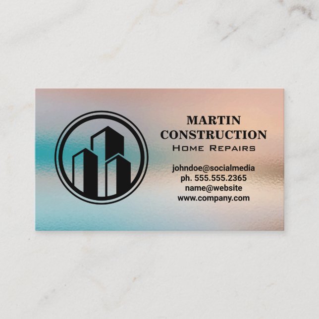 Real Estate Buildings | General Contractor Business Card (Front)