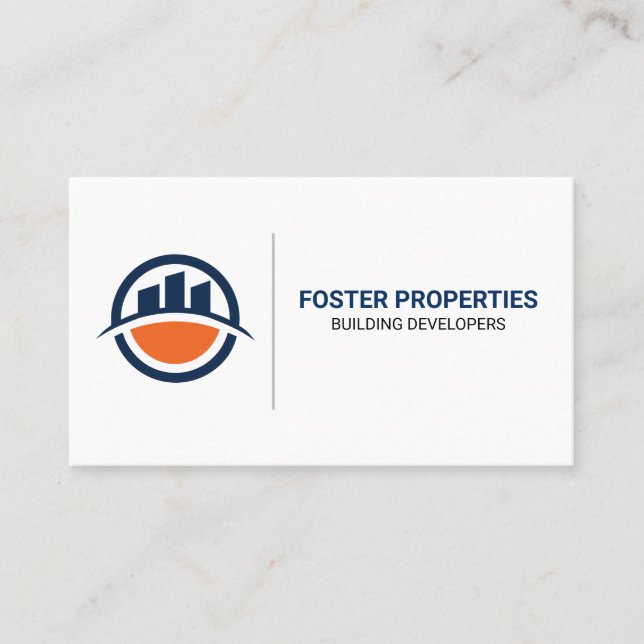 Real Estate Buildings | Property Business Card (Front)