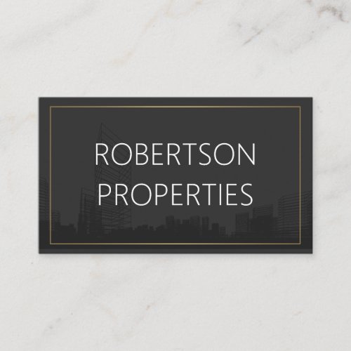 Real Estate Buildings  Wire Frame Background Business Card