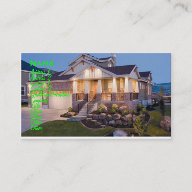 Real Estate Business Card (Front)