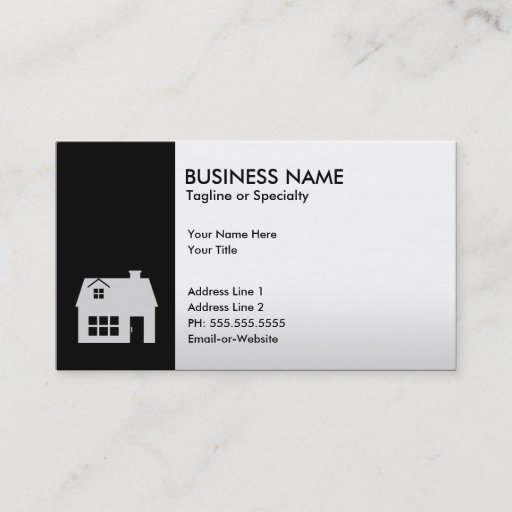Customizable real estate business card