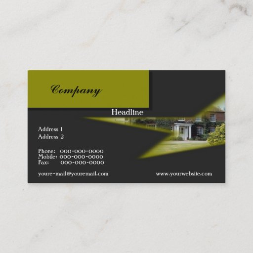 Customizable Real Estate Business Card