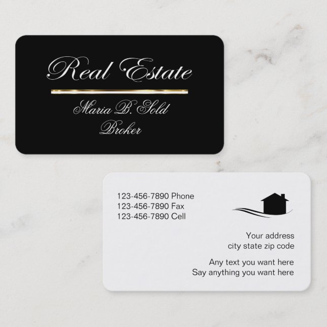 Real Estate Business Card Elegance (Front/Back)
