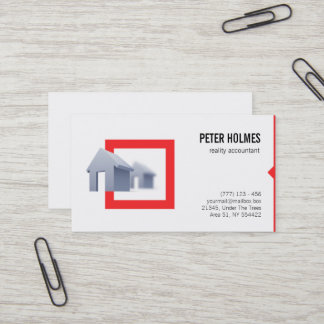 Real estate business card for reality accountant