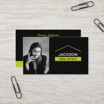 Real Estate Business Card With Photo by forbz4design at Zazzle