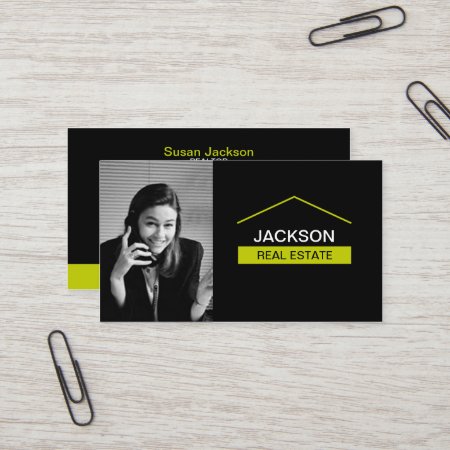 Real Estate Business Card With Photo