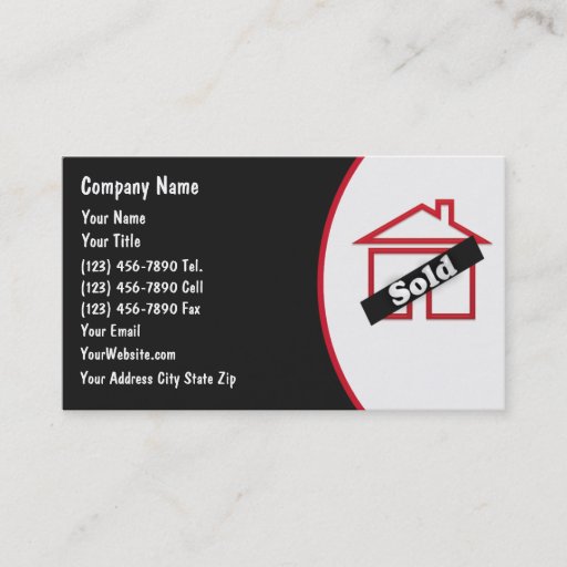 Customizable Real Estate Business Cards