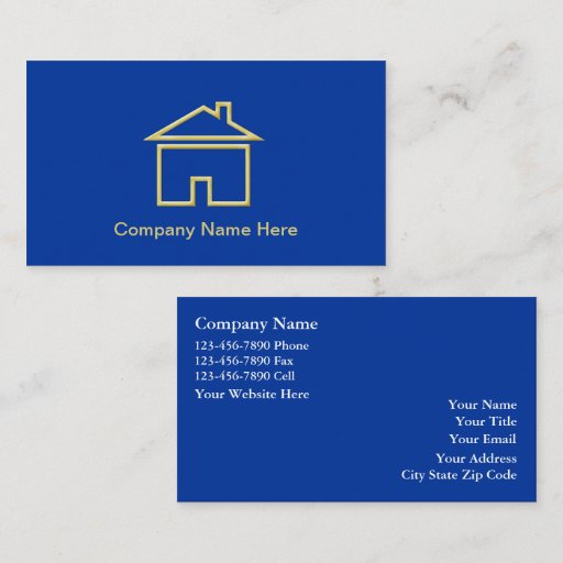 Customizable Real Estate Business Cards