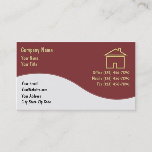 Customizable Real Estate Business Cards