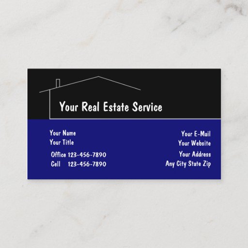 Customizable Real Estate Business Cards