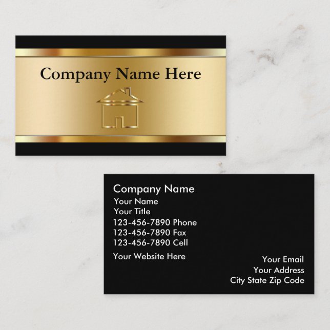Real Estate Business Cards (Front/Back)
