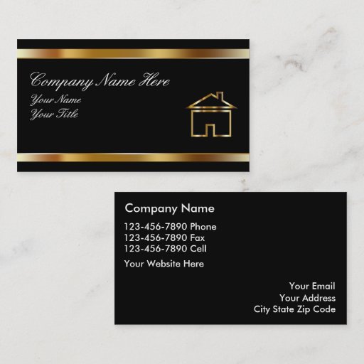 Customizable Real Estate Business Cards