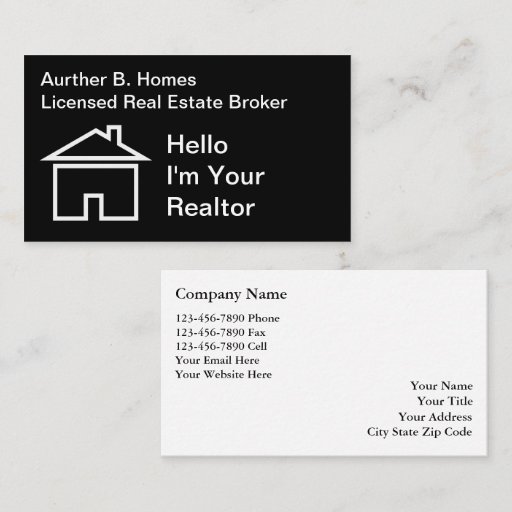 Customizable Real Estate Business Cards