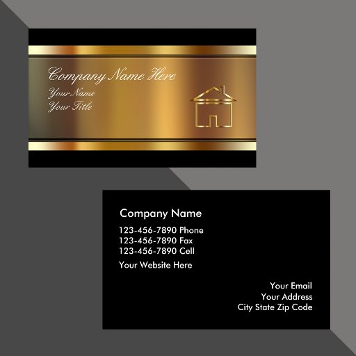Customizable Real Estate Business Cards