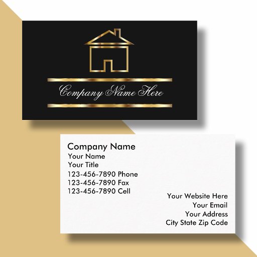 Customizable Real Estate Business Cards