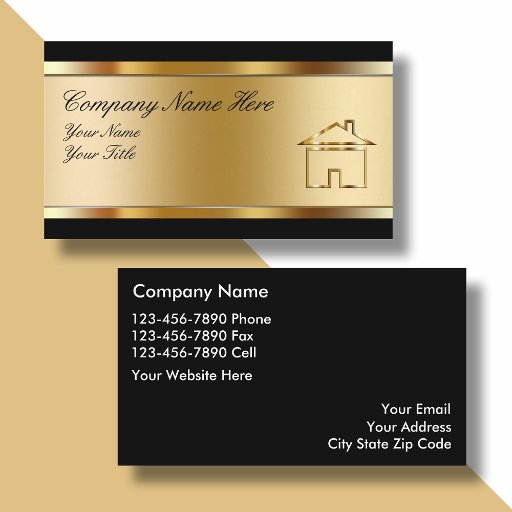 Customizable Real Estate Business Cards