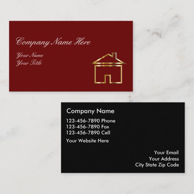 Real Estate Business Cards (Front/Back)