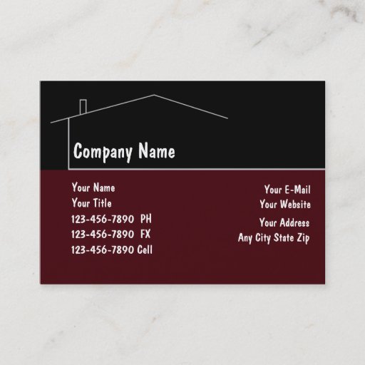 Customizable Real Estate Business Cards