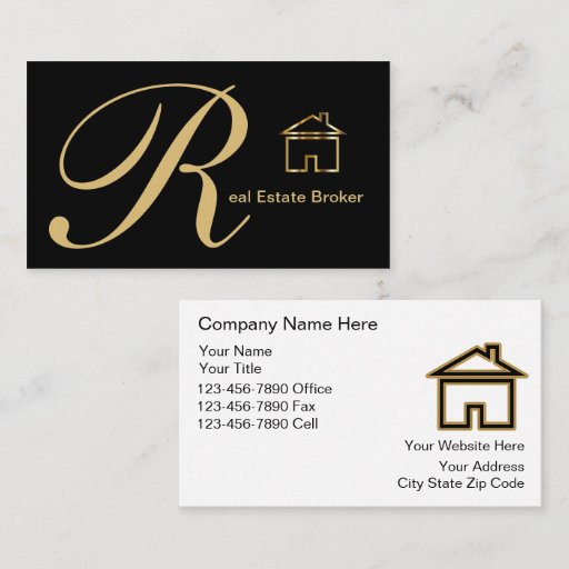 Customizable Real Estate Business Cards