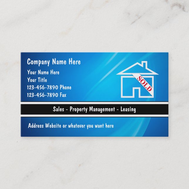 Real Estate Business Cards (Front)