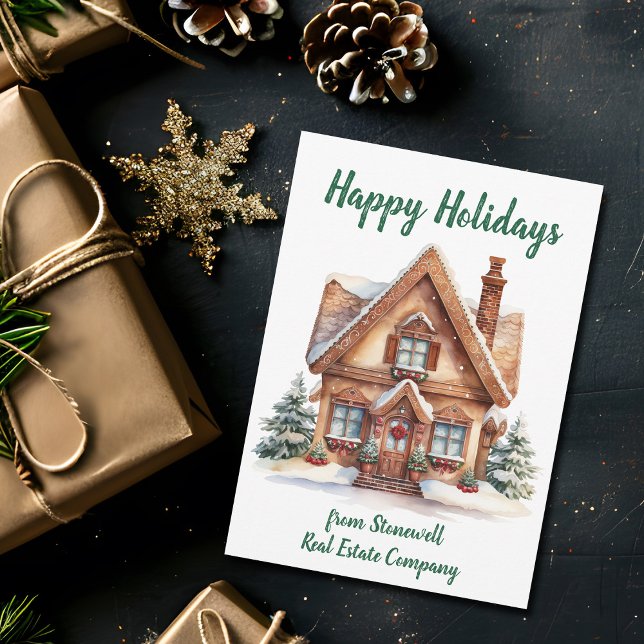 Real Estate Business Christmas Personalized Holiday Card (Creator Uploaded)