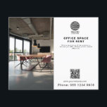 Real Estate Business Logo Photo QR Code Flyer<br><div class="desc">A minimalist simple business flyer that allows you to customize your half page business photo,  business logo,  QR code,  business title,  business description,  business contact details. A perfect business flyer template for all types of businesses. Customize this professional business flyer and make it your own!</div>