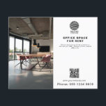 Real Estate Business Logo Photo QR Code Flyer<br><div class="desc">A minimalist simple business flyer that allows you to customize your half page business photo,  business logo,  QR code,  business title,  business description,  business contact details. A perfect business flyer template for all types of businesses. Customize this professional business flyer and make it your own!</div>