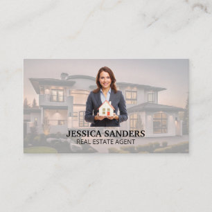 Real Estate Business Woman   aLuxury House Card
